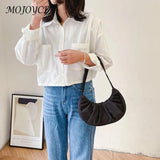 Soft Nylon Shoulder Bag for Women, Cloud Underarm Handbag