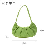 Soft Nylon Shoulder Bag for Women, Cloud Underarm Handbag
