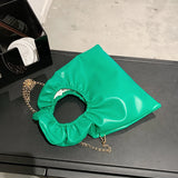 Small PU Leather Tote with Round Handle for Women
