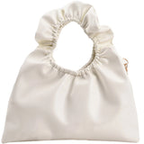 Small PU Leather Tote with Round Handle for Women