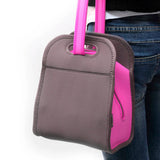 Neoprene Food Carrier Bag 22.5X14X27Cm Pink Walking or Laptop Holder