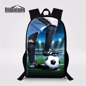 Boys Footballs Basketball Soccer Print School Bag 16 Inch Personalized Backpack