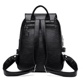 Teen Girls Travel Leather Backpack School Bag