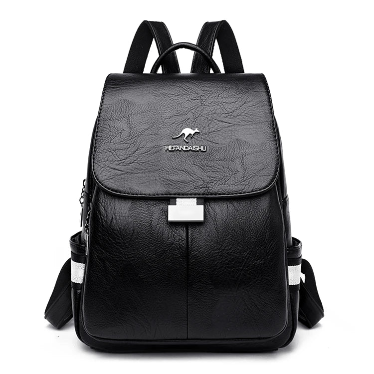 Teen Girls Travel Leather Backpack School Bag