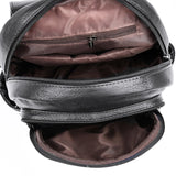 Teen Girl Travel Backpack Retro PU Leather School Bag