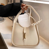 Adjustable Strap Crossbody Bag Leather Bucket Shoulder Bag