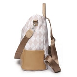Women Zipper Backpack PU Leather Crossbody Bag