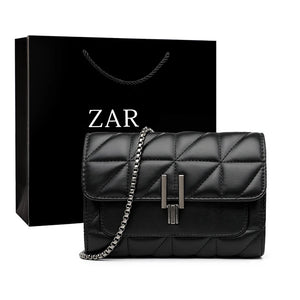 Small Leather Crossbody Shoulder Bag with Chain Strap