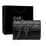 Small Leather Crossbody Shoulder Bag with Chain Strap
