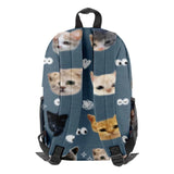Foreign Trade Cat Cartoon Waterproof Cloth Zipper Backpack