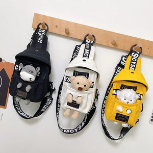 Canvas Chest Bag Women's Shoulder Messenger Bag