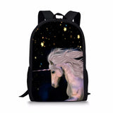 Forest Fantasy Horse Print Girls School Bag Travel Laptop Backpack