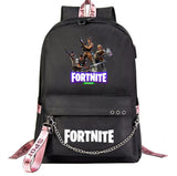 Fortnite Backpack for Teens, Luminous School Bag with USB Charging