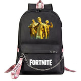 Fortnite Backpack for Teens, Luminous School Bag with USB Charging