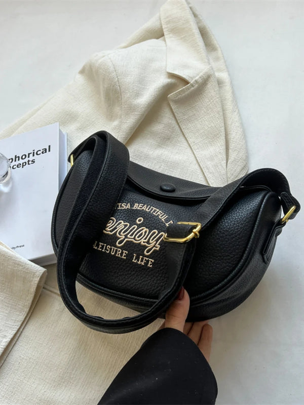 Vintage Brown Leather Crossbody Bag for Women