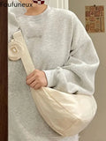 Waterproof Canvas Girl Shoulder Hand Bag Large Capacity Female Crossbody