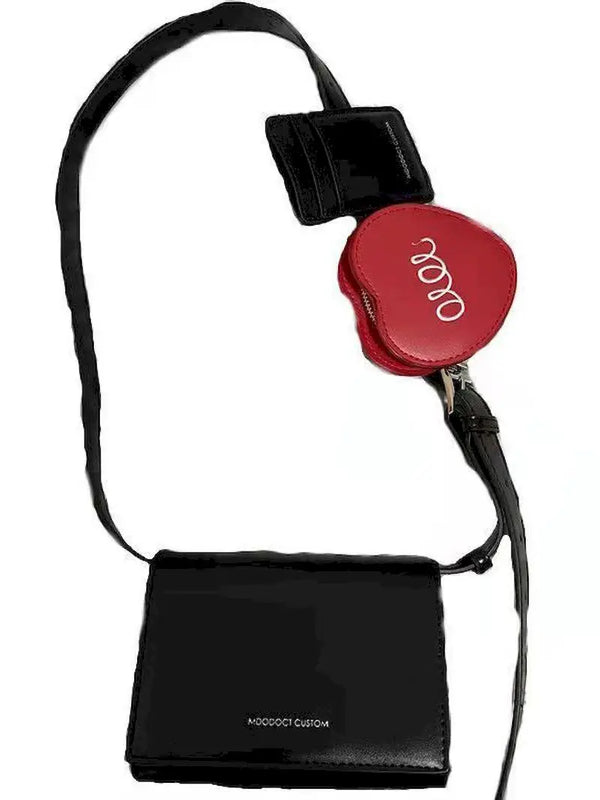 Foufurieux Korea Oblique Crossbody Bag Multi-purpose Shoulder Bag Heart Three-Pi