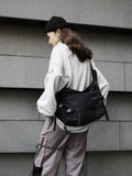 Foufurieux Messenger Bag Men Nylon Retro Girls Boys Outdoor Campus Bag