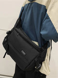 Foufurieux Messenger Bag Men Nylon Retro Girls Boys Outdoor Campus Bag