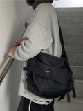 Foufurieux Messenger Bag Men Nylon Retro Outdoor Shoulder Crossbody Bag