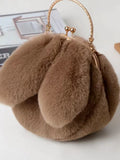 Foufurieux Women Plush Mini Shoulder Bag Female Messenger Bags Purses