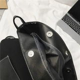Foufurieux Canvas Tote Bag Women Large Capacity Shopper Bag Female Shoulder Bags