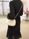 Foufurieux Lamb Wool Bag Women's Crossbody Fanny Pack
