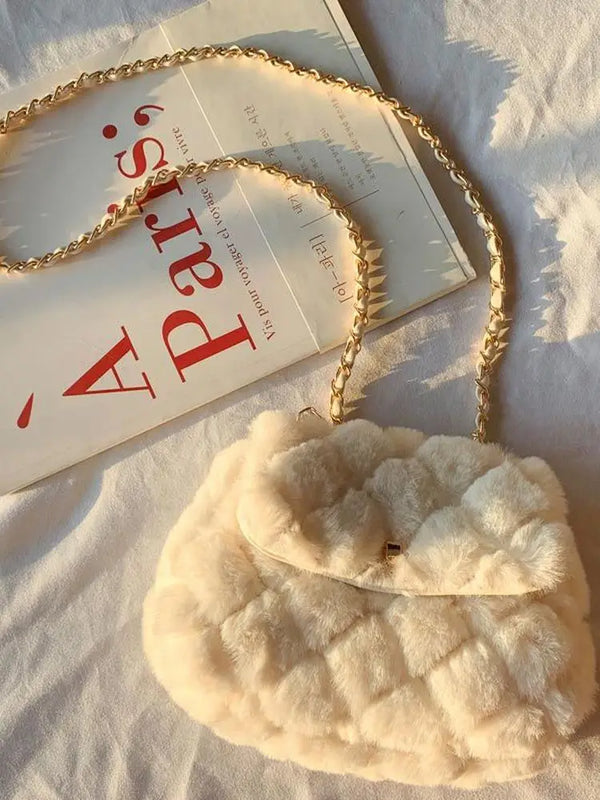 Foufurieux Lamb Wool Bag Women's Crossbody Fanny Pack