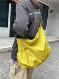 Big Capacity Canvas Shoulder Bag Y2K Grunge Style