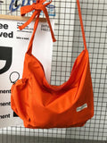 Big Capacity Canvas Shoulder Bag Y2K Grunge Style