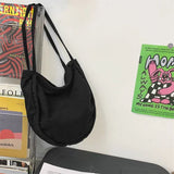 Foufurieux Canvas Bag Solid Retro Literature Large-capacity Tote