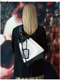 Foufurieux Large Capacity Canvas Cross Body Bucket Bag
