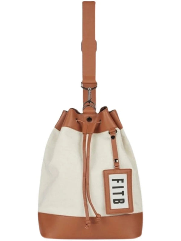 Foufurieux Large Capacity Canvas Cross Body Bucket Bag