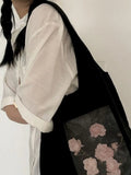 Foufurieux Canvas Shoulder Bag Large-capacity Literature and Art