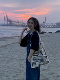 Foufurieux Canvas Bag Women's Shoulder Bag Japan Style Handbag