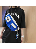 Foufurieux Canvas Fanny Pack Waist Bag Casual Shoulder Crossbody Chest Bags