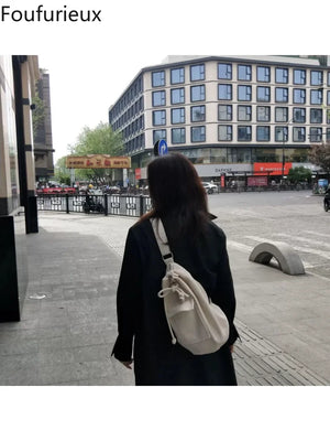 Foufurieux Large Capacity Backpacks Water-proof Drawstring School Bags