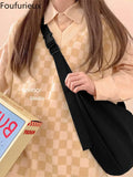 Japanese Canvas Shoulder Crossbody Bag