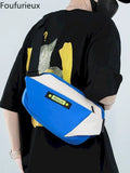 Foufurieux Chest Bag Men Functional Satchel Messenger Bag