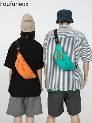 Sports Shoulder Bag Japanese Waist Bag Men Casual Messenger Backpack