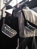Canvas Crossbody Chest Bag Reflective Street Hip Hop Shoulder Pack Y2k