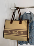 Foufurieux Retro Large Capacity Women's Casual Totes Bags Canvas Shoulder Bag