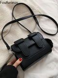 Foufurieux Mini PU Leather Crossbody Bag for Women
