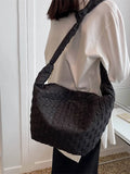 Foufurieux Cotton Large Capacity Shoulder Bag Spring Plaid Female Bag