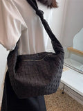 Foufurieux Cotton Large Capacity Shoulder Bag Spring Plaid Female Bag
