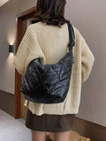 Foufurieux Cotton Large Capacity Shoulder Bag Spring Plaid Female Bag