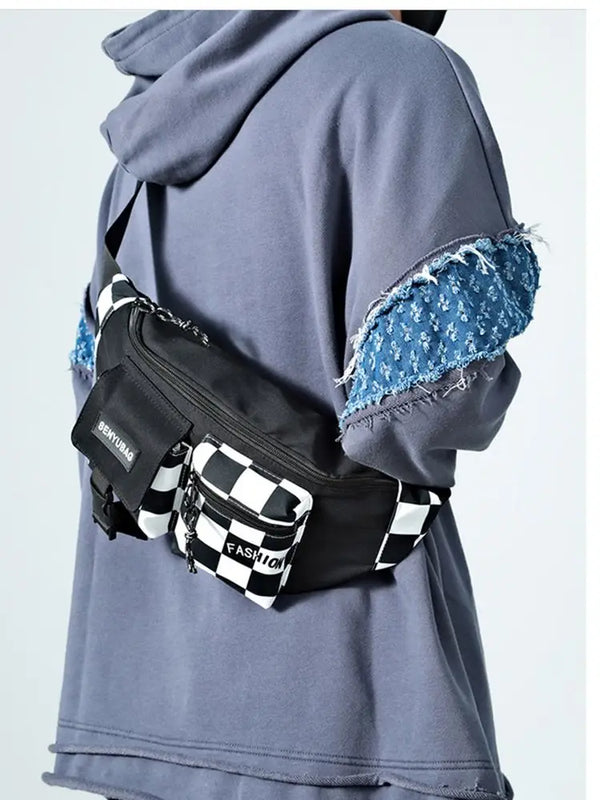 Japanese Casual Men Waist Bag Backpack
