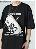 Japanese Casual Men Waist Bag Backpack