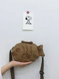 Foufurieux Cartoon Canvas Crossbody Bag for Women Harajuku
