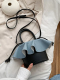 Foufurieux Drawstring PU Leather Bucket Bag- Women's Crossbody Handbag